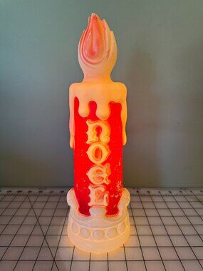 Vintage 1970 Empire Blow Mold Noel Christmas Candle Light 13”